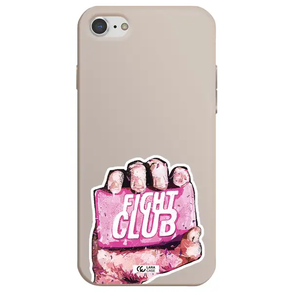 a hand holding a pink bag Apple iPhone 7 Silicone Stone Case