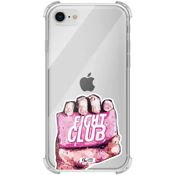 a hand holding a pink bag Apple iPhone se 2020 Clear PC Case
