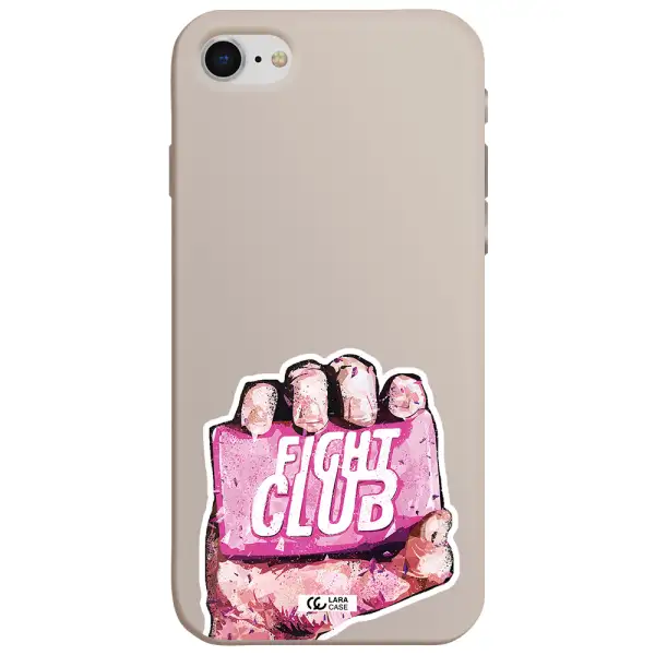 a hand holding a pink bag Apple iPhone se 2020 Silicone Stone Case