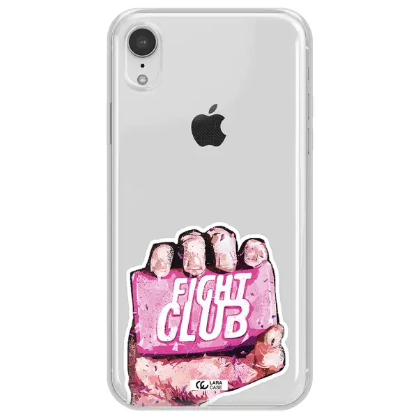 a hand holding a pink bag Apple iPhone XR Clear TPU Case