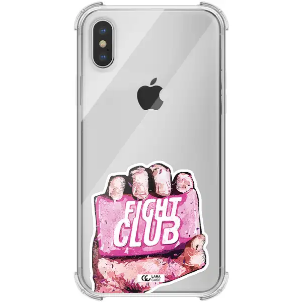 a hand holding a pink bag Apple iPhone XS max Clear PC Case
