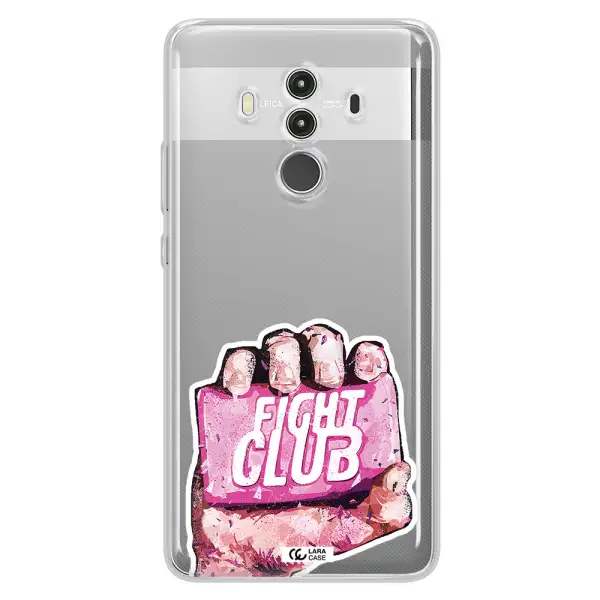 a hand holding a pink bag Huawei Mate 10 Clear TPU Case