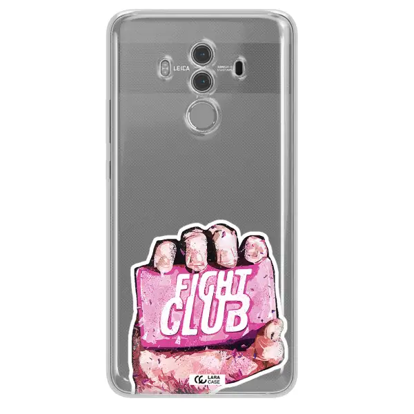 a hand holding a pink bag Huawei Mate 10 Pro Clear TPU Case