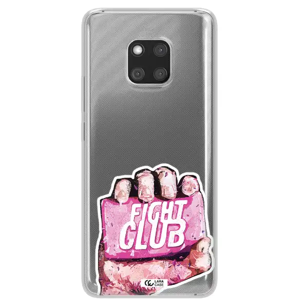 a hand holding a pink bag Huawei Mate 20 Pro Clear TPU Case