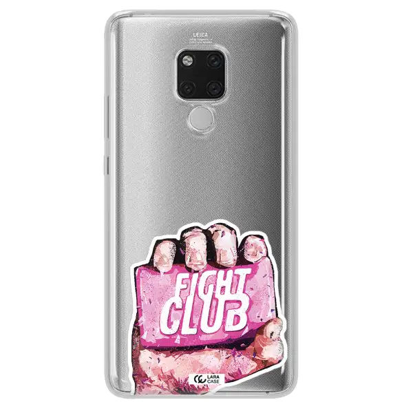 a hand holding a pink bag Huawei Mate 20X Clear TPU Case