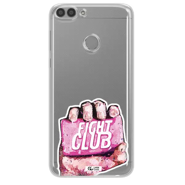 a hand holding a pink bag Huawei P Smart 2017 Clear TPU Case