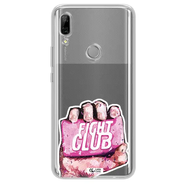 a hand holding a pink bag Huawei P Smart Z Clear TPU Case