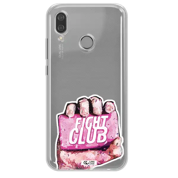a hand holding a pink bag Huawei P20 Lite Clear TPU Case