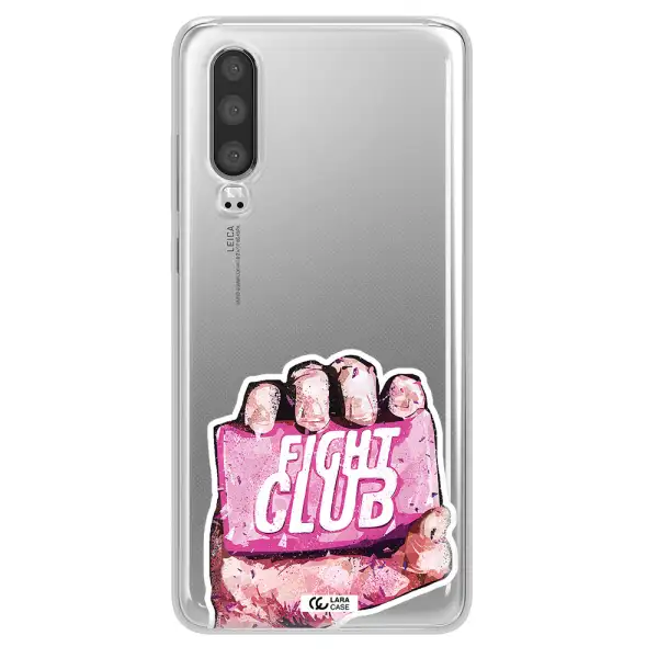 a hand holding a pink bag Huawei P30 Clear TPU Case