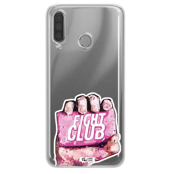 a hand holding a pink bag Huawei P30 Lite Clear TPU Case