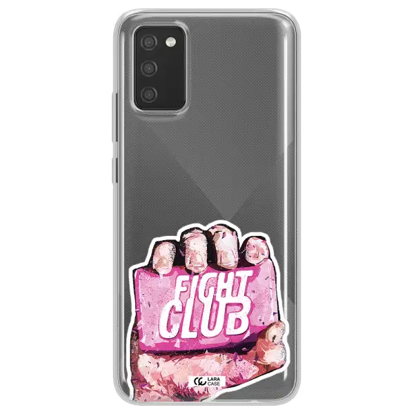 a hand holding a pink bag Samsung A02S Clear TPU Case