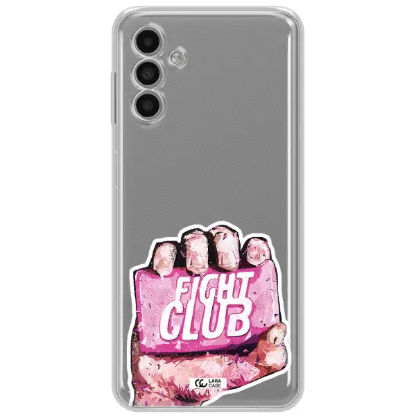 A Hand Holding A Pink Bag Samsung A13 5G Clear Tpu Case