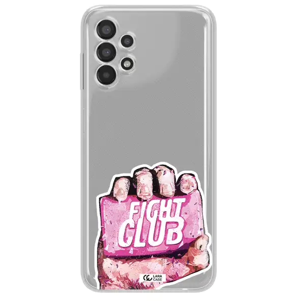 a hand holding a pink bag Samsung A13 Clear TPU Case