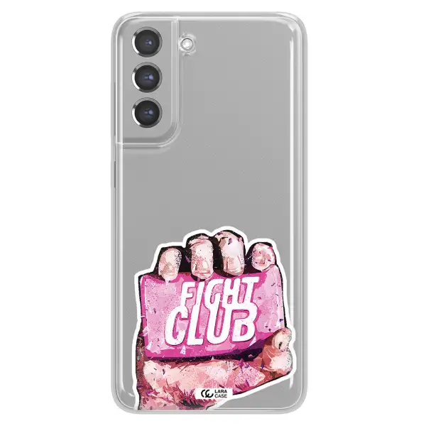a hand holding a pink bag Samsung A21 Fe Clear TPU Case