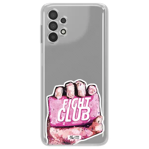 A Hand Holding A Pink Bag Samsung A32 4G Clear Tpu Case