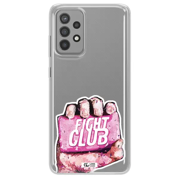a hand holding a pink bag Samsung A72 Clear TPU Case