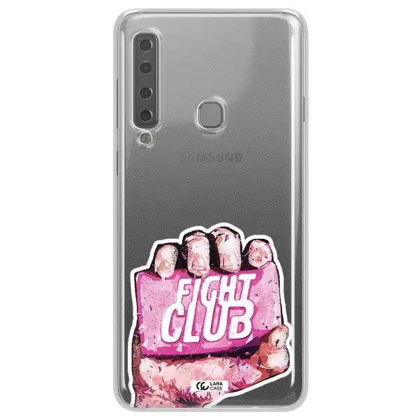 a hand holding a pink bag Samsung A9 2018 Clear TPU Case
