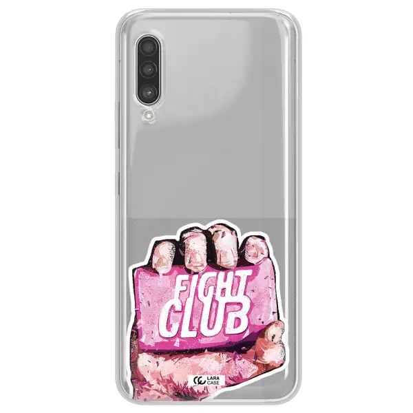 a hand holding a pink bag Samsung A90 Clear TPU Case
