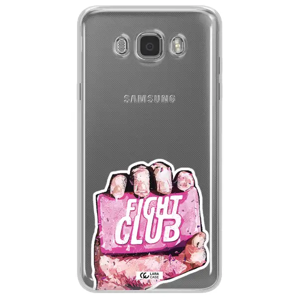 a hand holding a pink bag Samsung J7 2016 Clear TPU Case