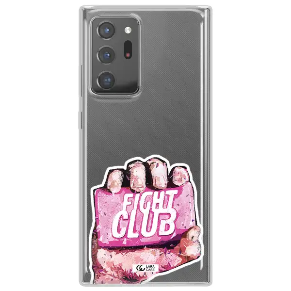 a hand holding a pink bag Samsung Note 20 Ultra Clear TPU Case