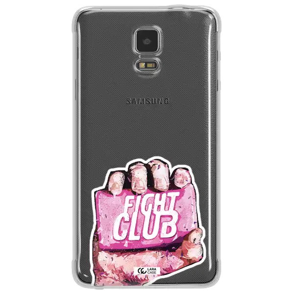 a hand holding a pink bag Samsung Note 4 Clear TPU Case