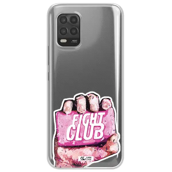 a hand holding a pink bag Xiaomi Mi 10 Lite Clear TPU Case