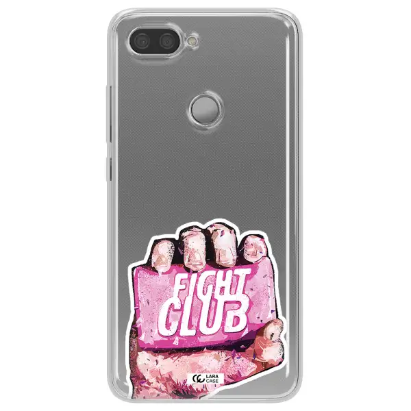 a hand holding a pink bag Xiaomi Mi 8 Lite Clear TPU Case