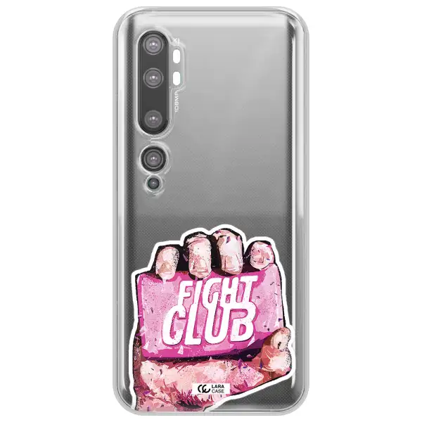 a hand holding a pink bag Xiaomi Mi Note 10 Clear TPU Case