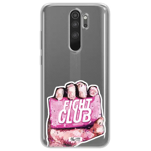 a hand holding a pink bag Xiaomi Note 8 Pro Clear TPU Case