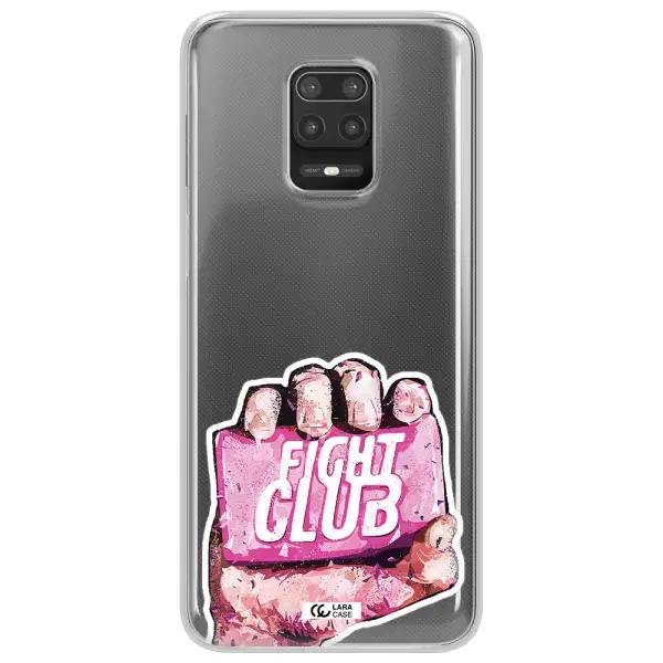 a hand holding a pink bag Xiaomi Note 9S Clear TPU Case