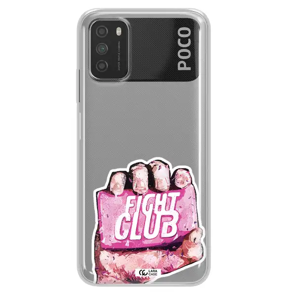 a hand holding a pink bag Xiaomi Poco M3 Clear TPU Case