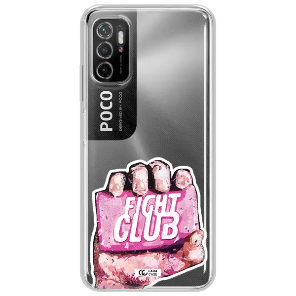 A Hand Holding A Pink Bag Xiaomi Poco M4 Pro 5G Clear Tpu Case