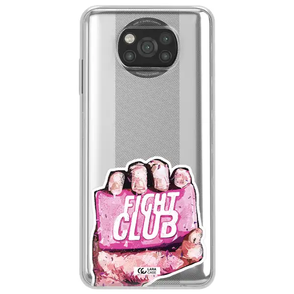 a hand holding a pink bag Xiaomi Poco X3 Clear TPU Case