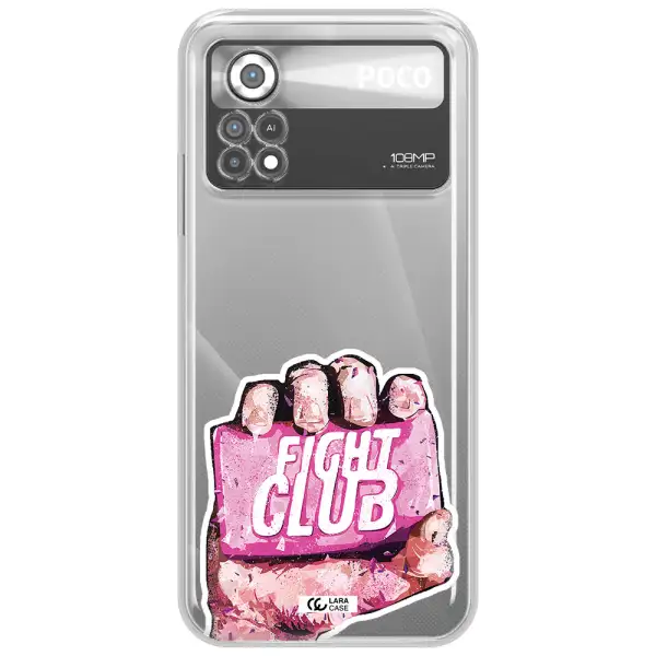 a hand holding a pink bag Xiaomi Poco X4 Pro Clear TPU Case