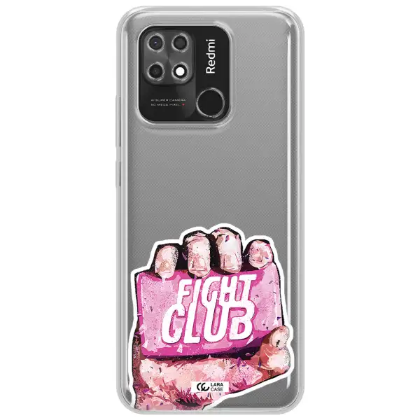 a hand holding a pink bag Xiaomi Redmi 10C Clear TPU Case