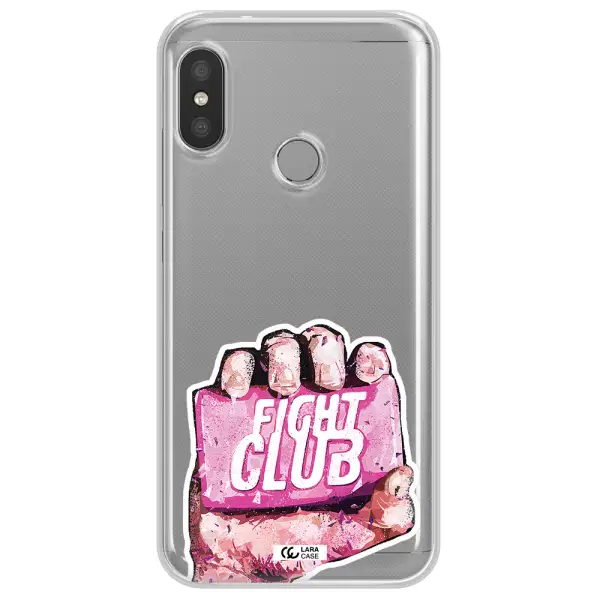 a hand holding a pink bag Xiaomi Redmi 6 Pro Clear TPU Case