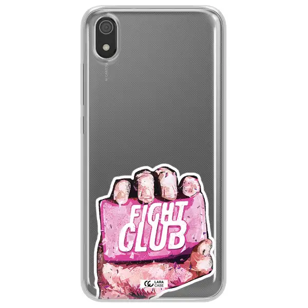 a hand holding a pink bag Xiaomi Redmi 7A Clear TPU Case