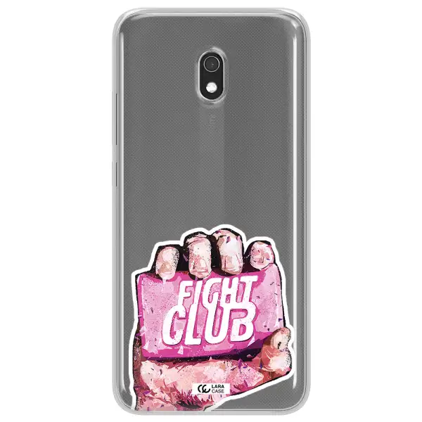 a hand holding a pink bag Xiaomi Redmi 8A Clear TPU Case