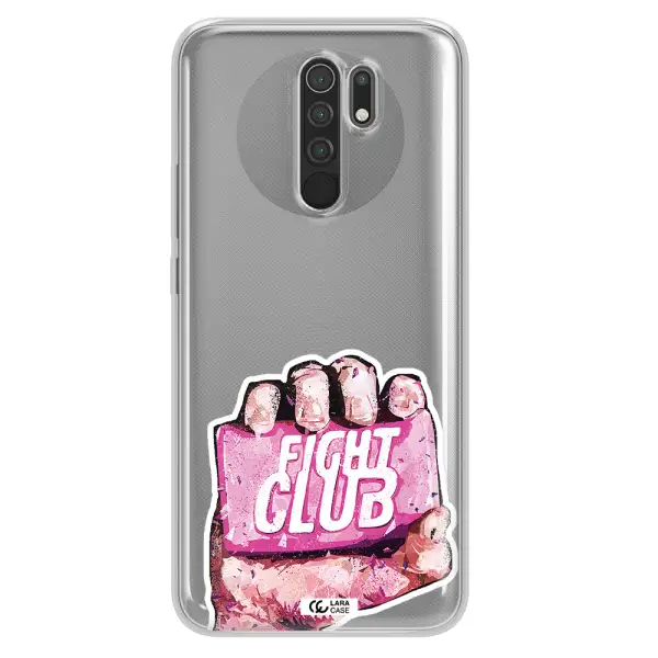 a hand holding a pink bag Xiaomi Redmi 9 Clear TPU Case