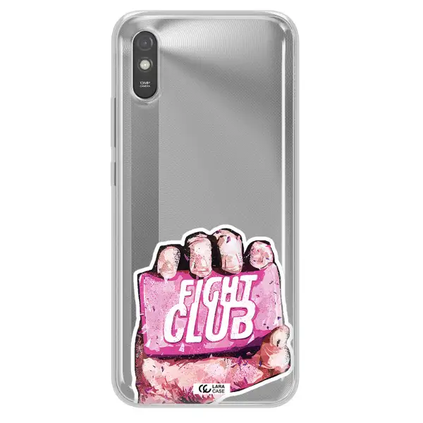 a hand holding a pink bag Xiaomi Redmi 9A Clear TPU Case