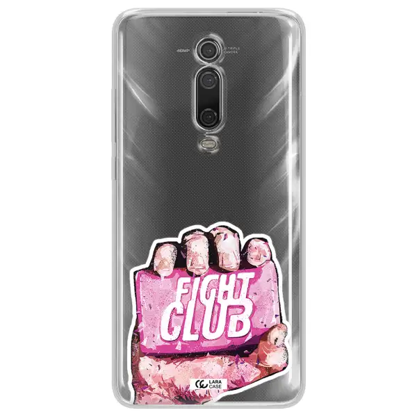 A Hand Holding A Pink Bag Xiaomi Redmi K20 Clear Tpu Case