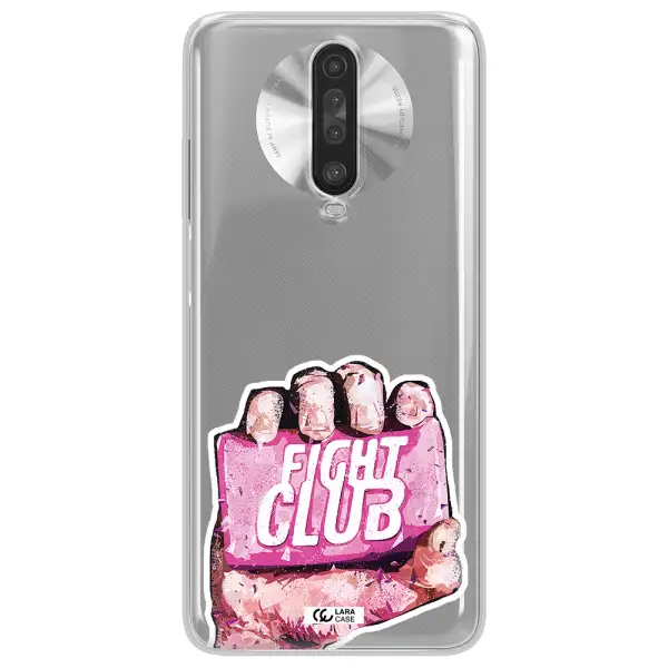 a hand holding a pink bag Xiaomi Redmi K30 Clear TPU Case
