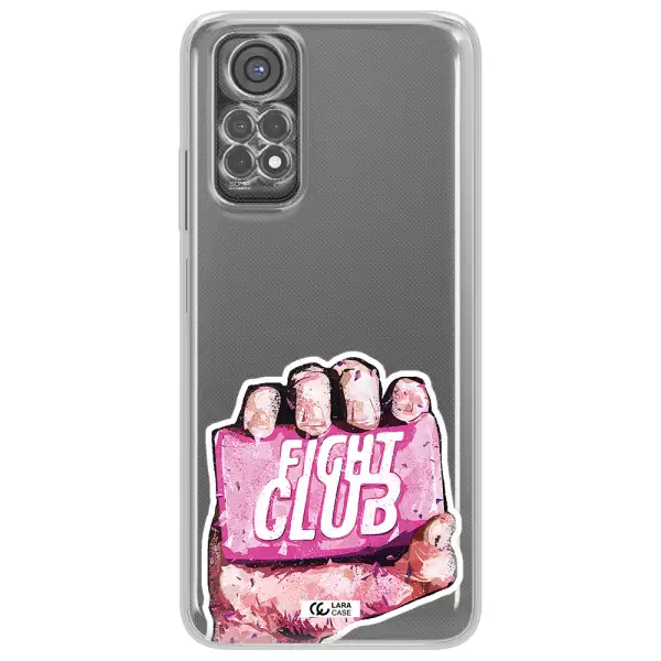 A Hand Holding A Pink Bag Xiaomi Redmi Note 11S Clear Tpu Case