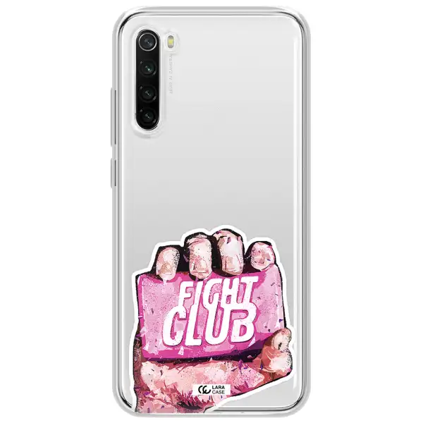 A Hand Holding A Pink Bag Xiaomi Redmi Note 8T Clear Tpu Case