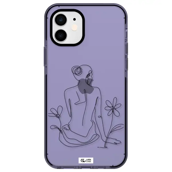 a woman sitting on a flower Apple iPhone 11 impact Lilac Case