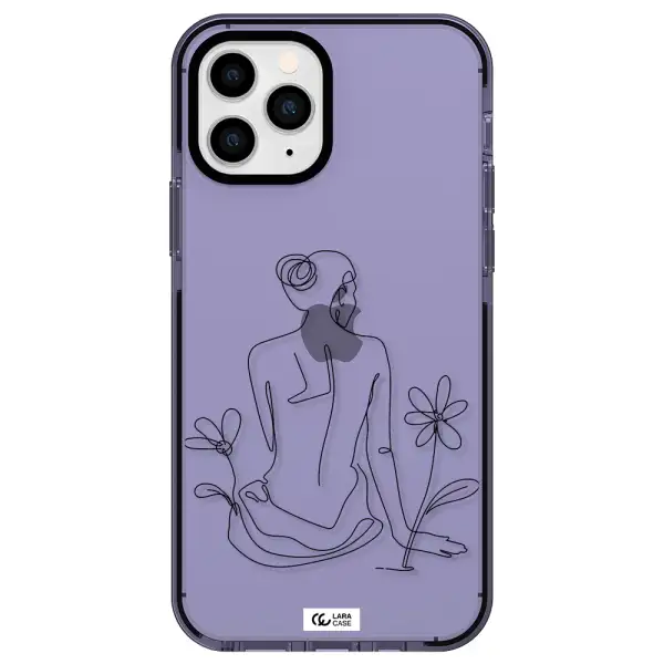 a woman sitting on a flower Apple iPhone 11 pro max impact Lilac Case