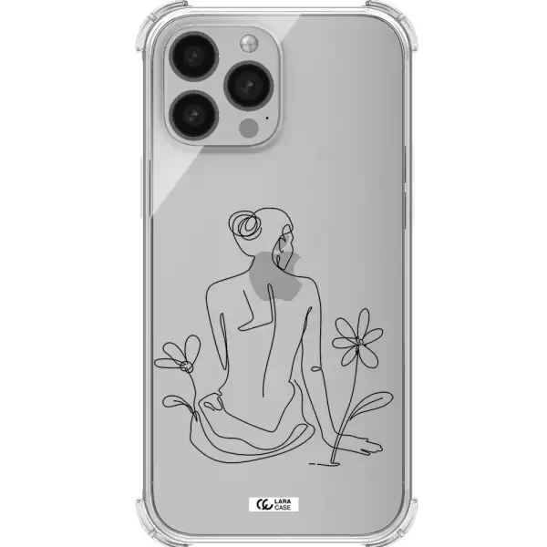a woman sitting on a flower Apple iPhone 13 Pro Clear PC Case