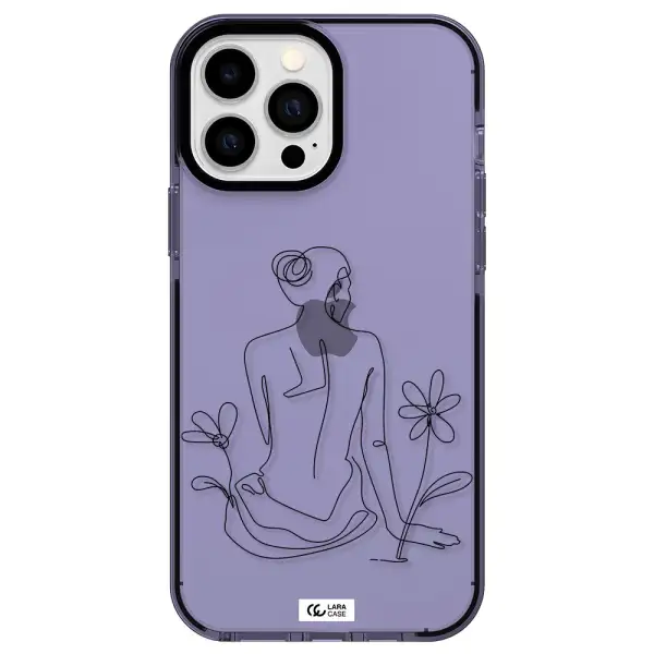 a woman sitting on a flower Apple iPhone 13 Pro Max impact Lilac Case
