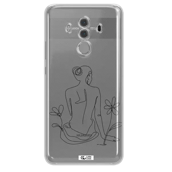 a woman sitting on a flower Huawei Mate 10 Pro Clear TPU Case