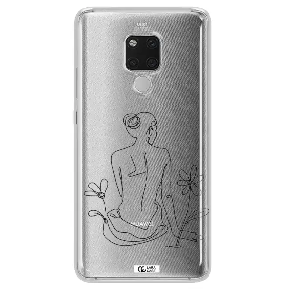 a woman sitting on a flower Huawei Mate 20X Clear TPU Case